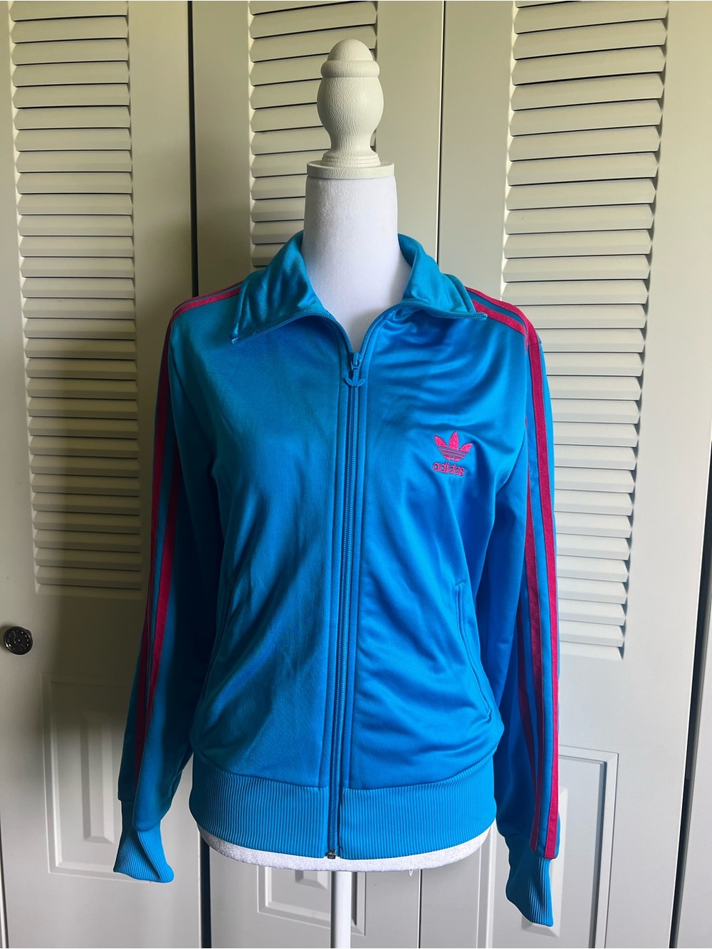 Adidas Blue Track Suit Jacket - Size Medium - Like New